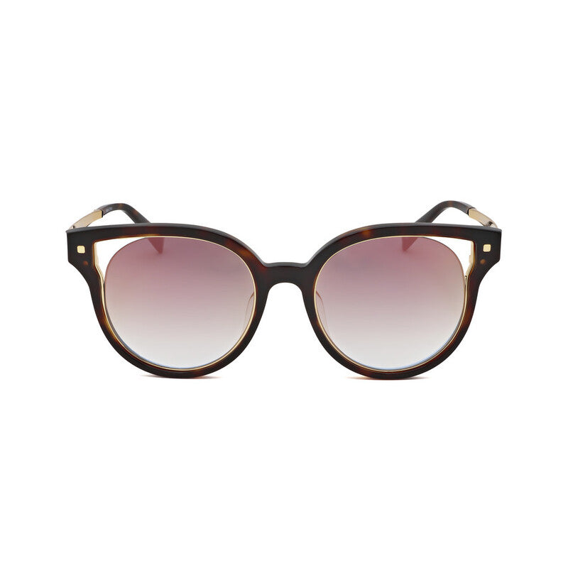 Ladies Brown Round Sunglasses