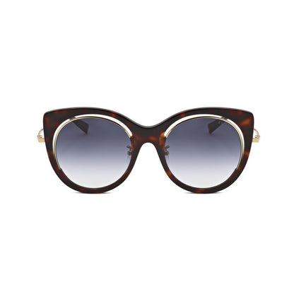 Ladies Brown Round Sunglasses
