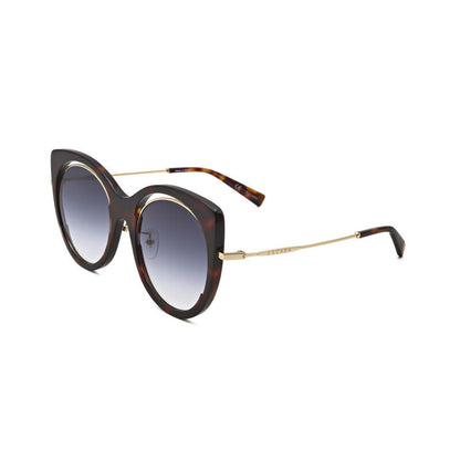 Ladies Brown Round Sunglasses