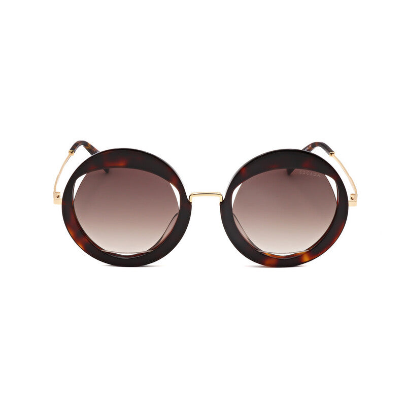 Ladies Brown Round Sunglasses