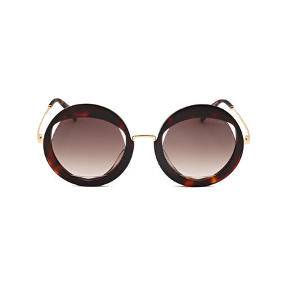 Ladies Brown Round Sunglasses