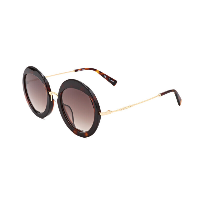 Ladies Brown Round Sunglasses