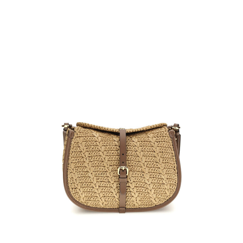 Raffia Crochet Pony Shoulder Bag