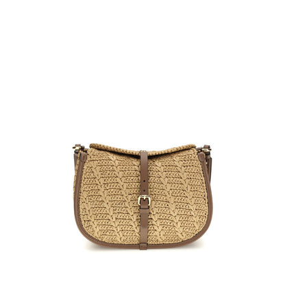 Raffia Crochet Pony Shoulder Bag