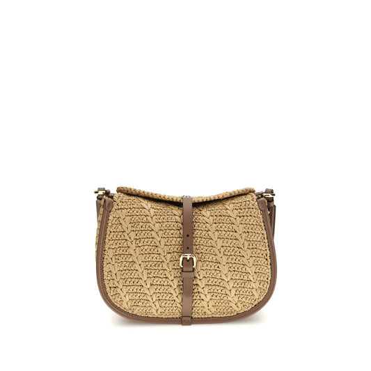 Raffia Crochet Pony Shoulder Bag