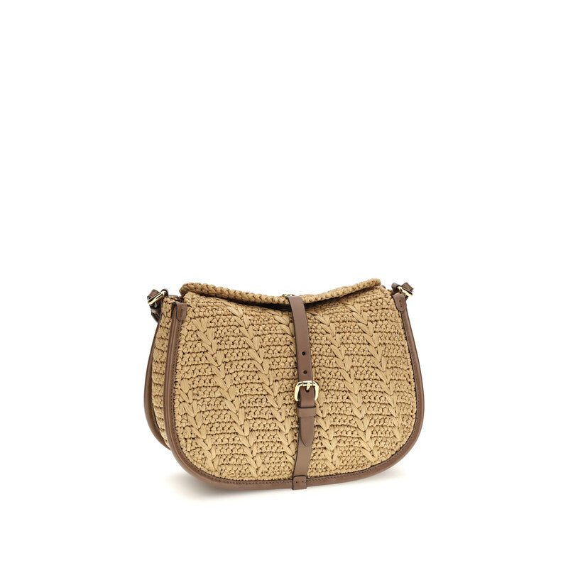 Raffia Crochet Pony Shoulder Bag