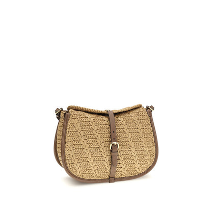Raffia Crochet Pony Shoulder Bag