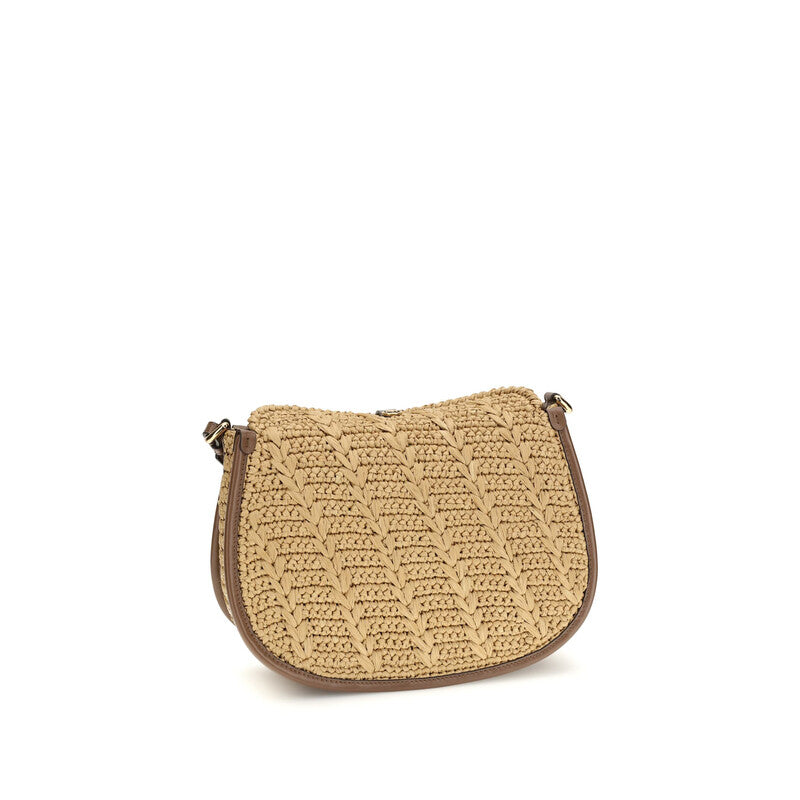 Raffia Crochet Pony Shoulder Bag