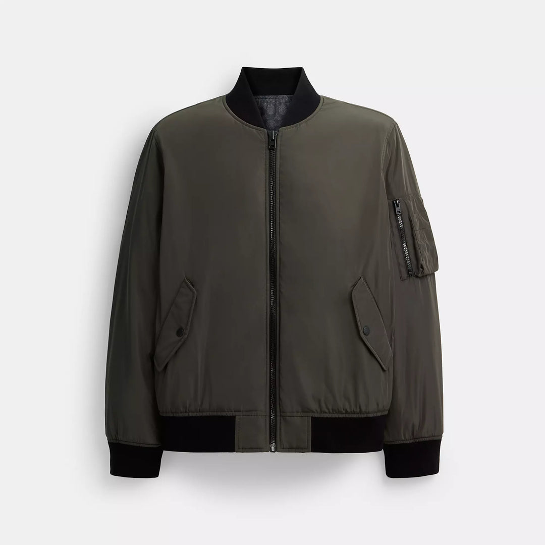 reversible ma 1 jacket in recycled polyester