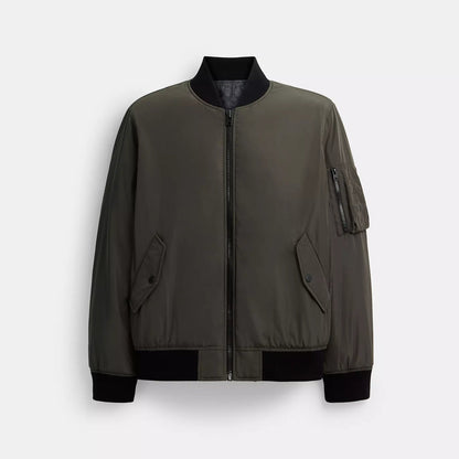 reversible ma 1 jacket in recycled polyester