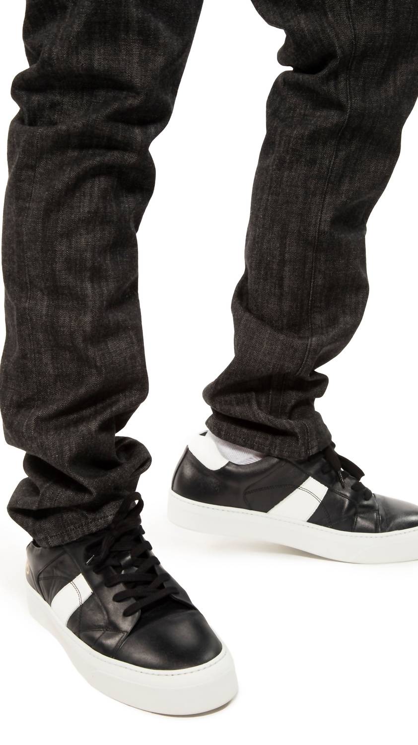 japanese denim slim jeans in black