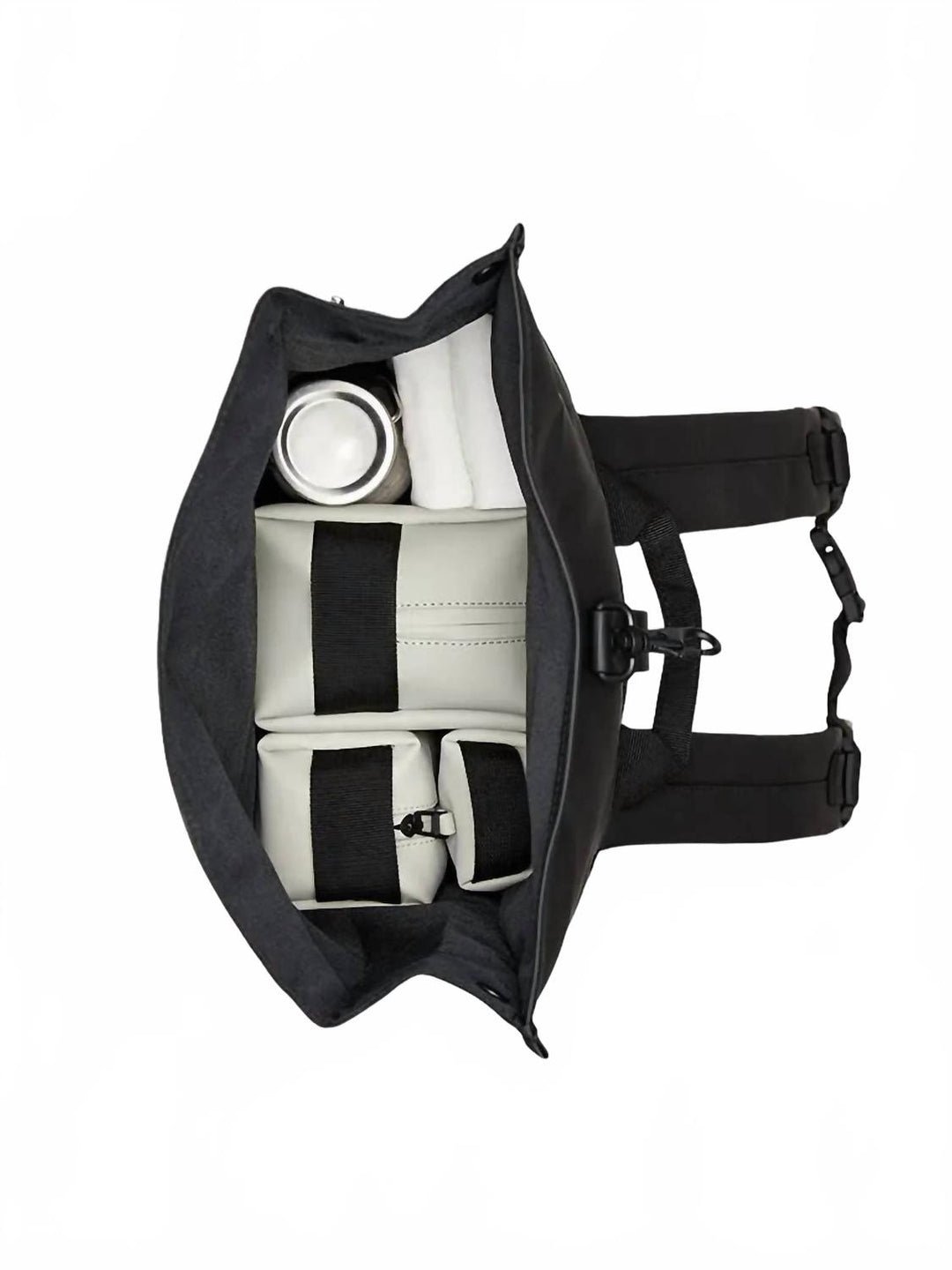 women's rolltop rucksack bag in grey