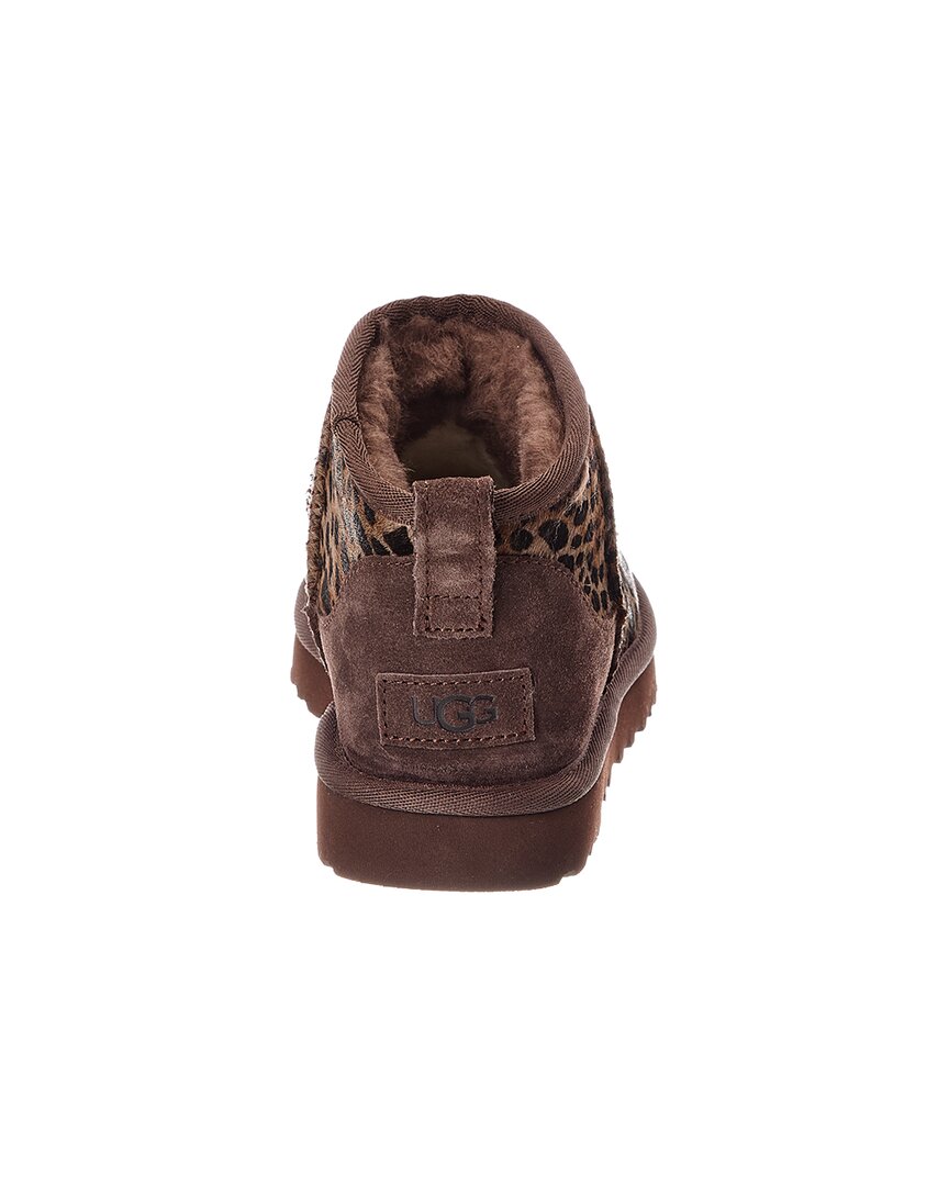 classic ultra mini caspian haircalf & suede boot