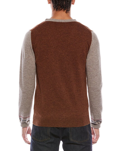navajo wool & cashmere-blend cardigan
