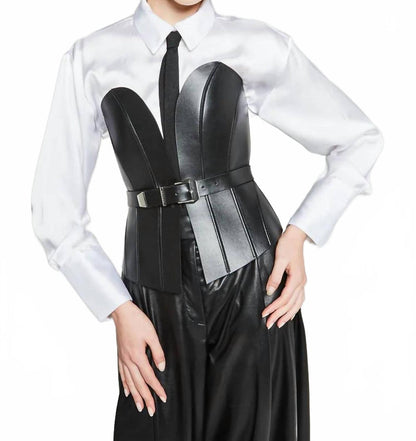 women's corset belt in black