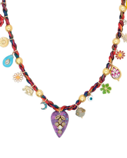 women's grigri joy heart necklace in multicolor