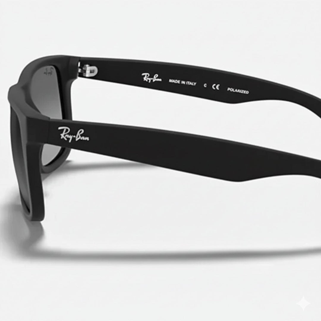 men's justin sunglasses matte frame gradient lens in black/light grey