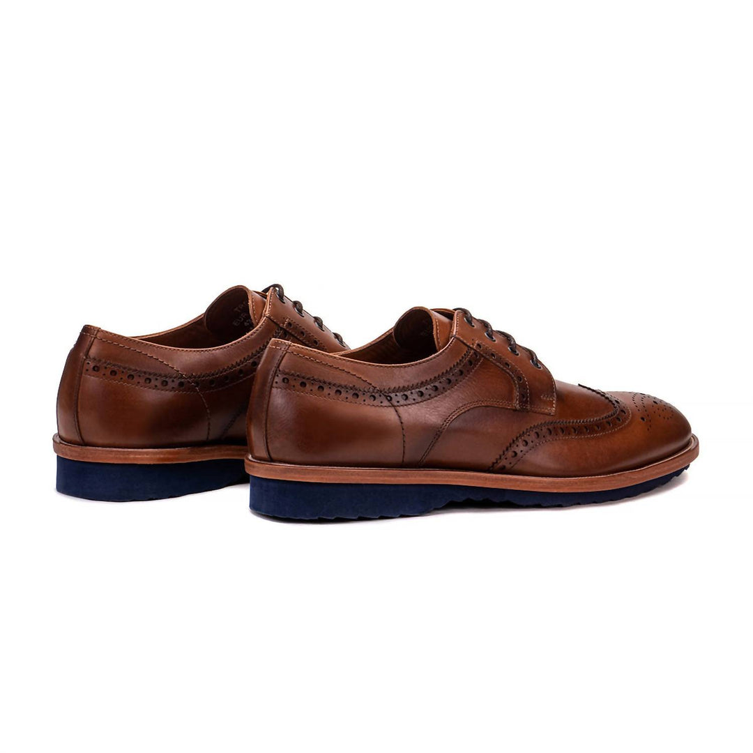 men's troia leather derby shoes in brown