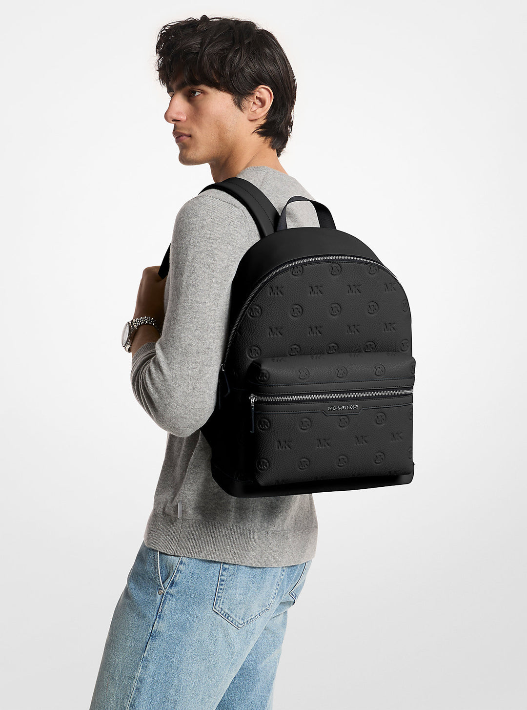 cooper medium logo debossed dome backpack