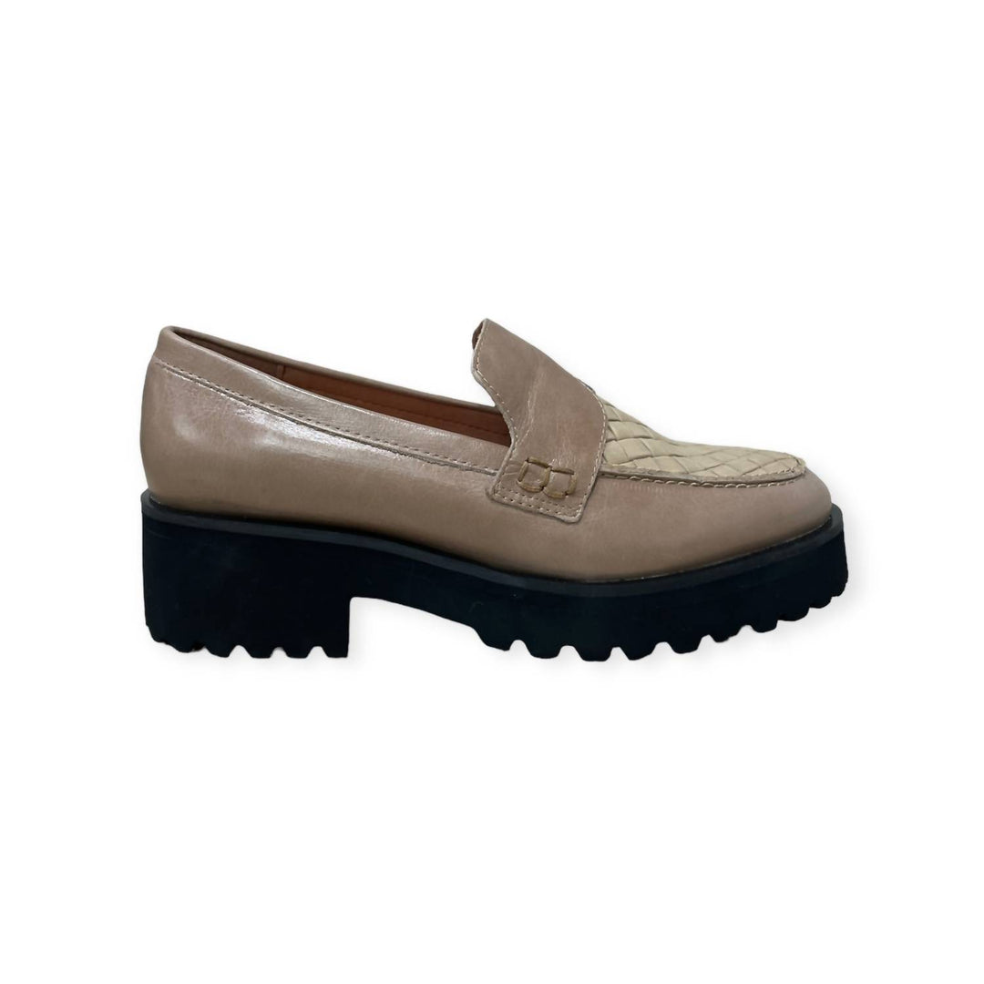women's woven lady loafer in beige