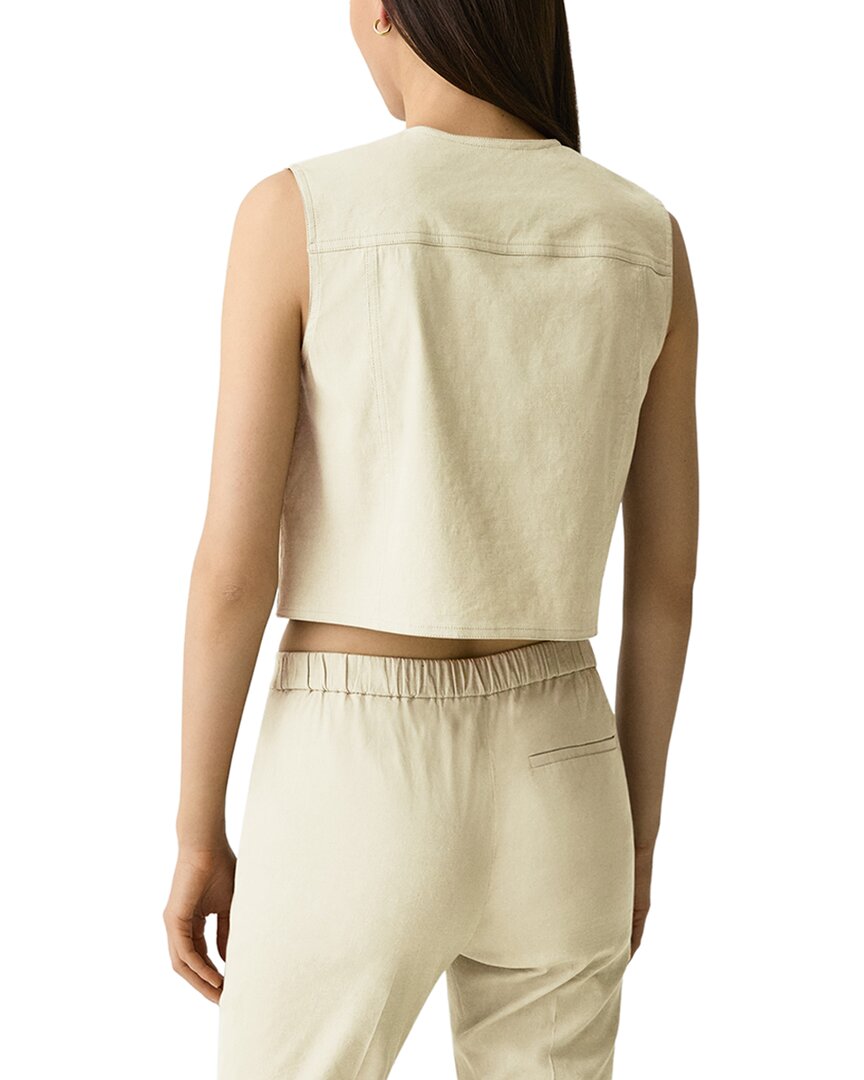 linen-blend vest