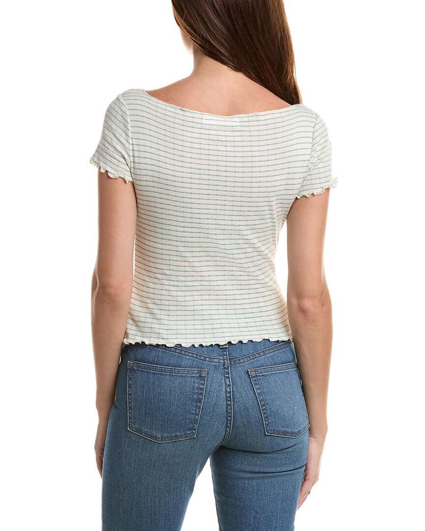 camille striped pointelle t-shirt