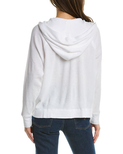 thermal knit split front hoodie