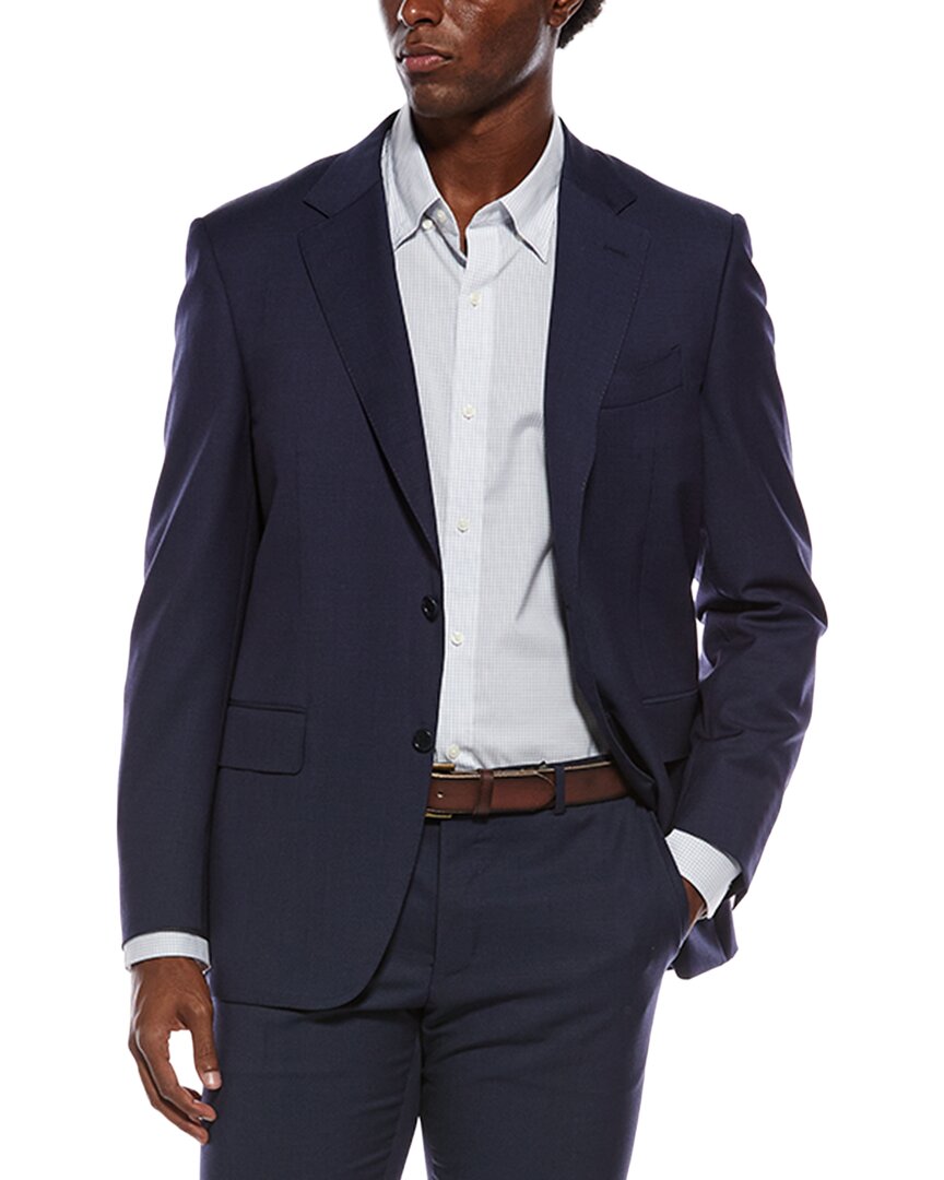 2pc wool suit with flat front pant