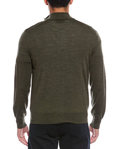 wool 1/2-zip cardigan
