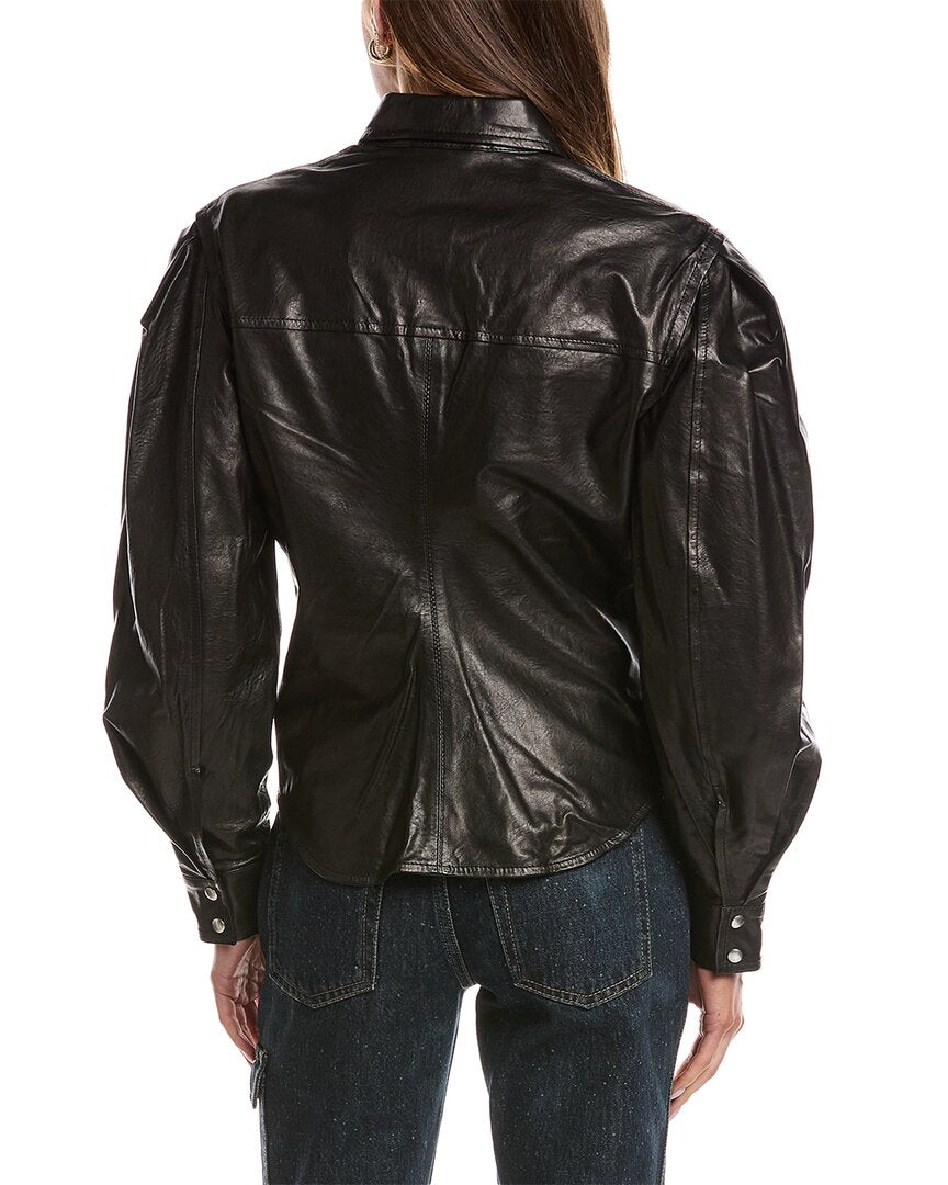 mizio leather shirt