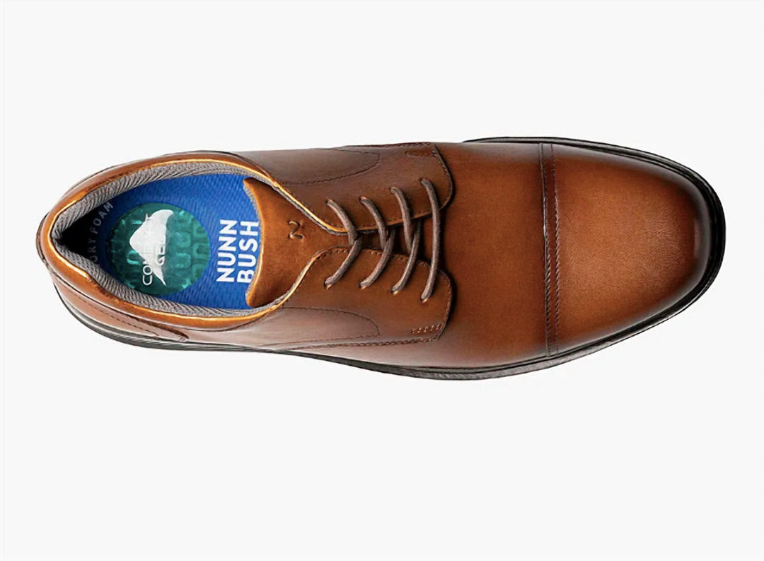 men's kore pro plain toe oxford shoes in cognac