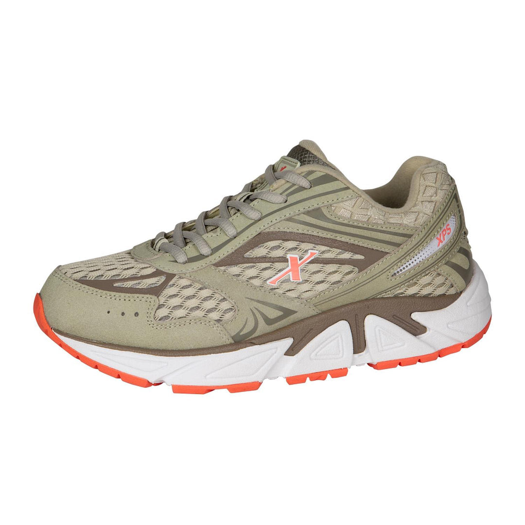 women's genesis xps mesh walking shoes in grey/salmon