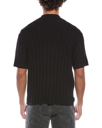 frame silk-blend polo sweater