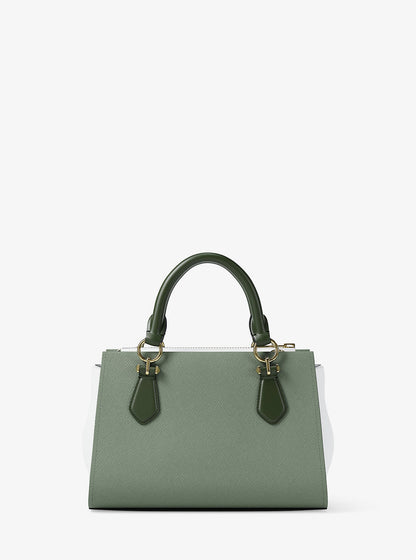marilyn small color-block saffiano leather messenger bag