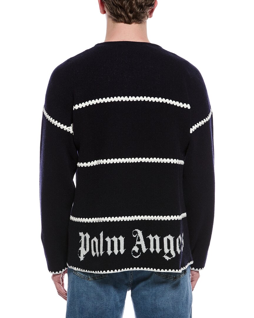 wool-blend crewneck sweater