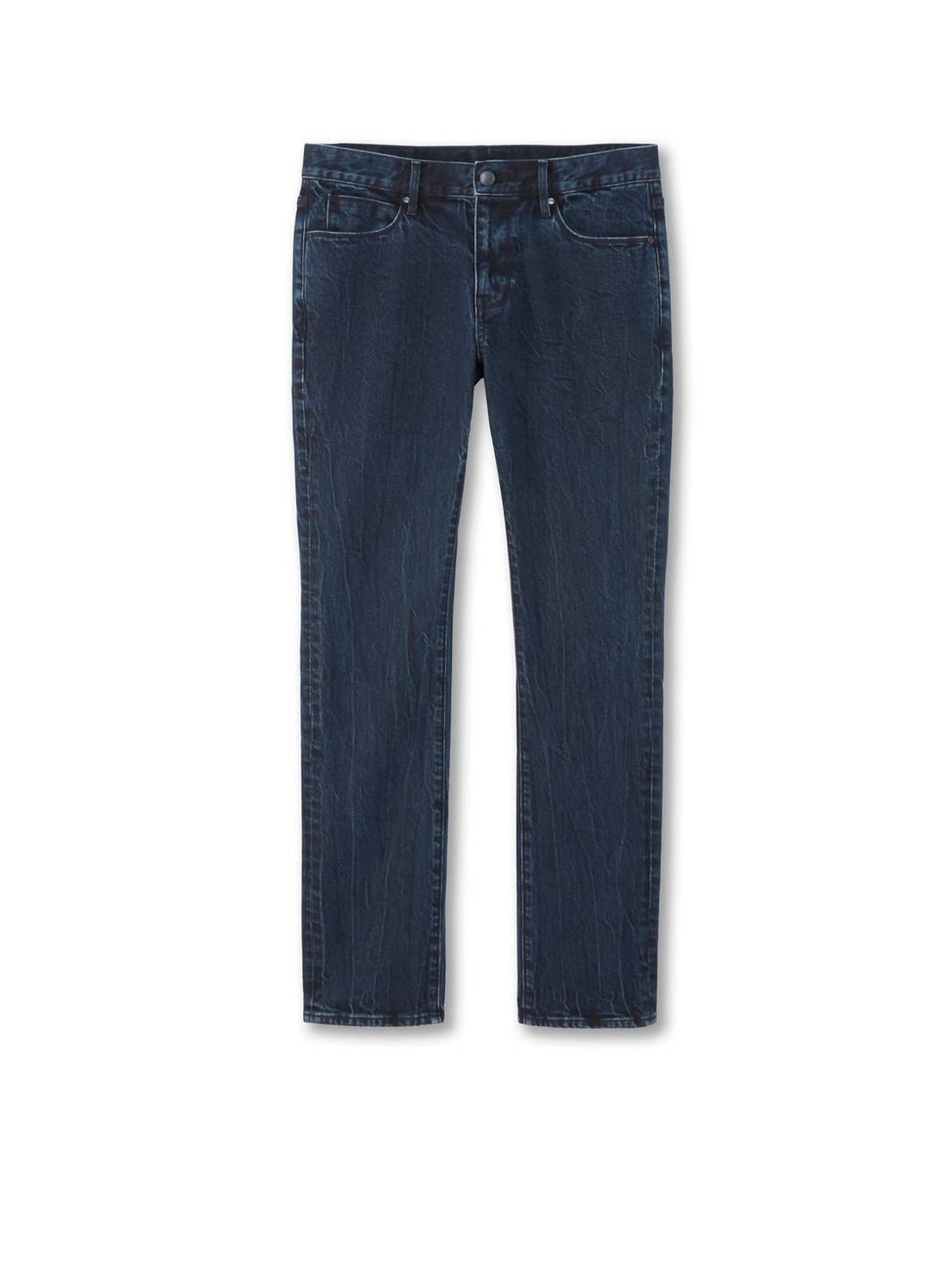 washed slim fit jeans in dark indigo
