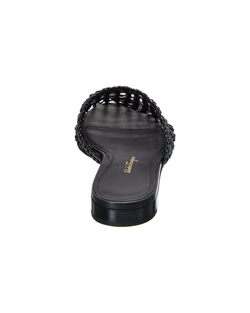 ferragamo ellas leather flat