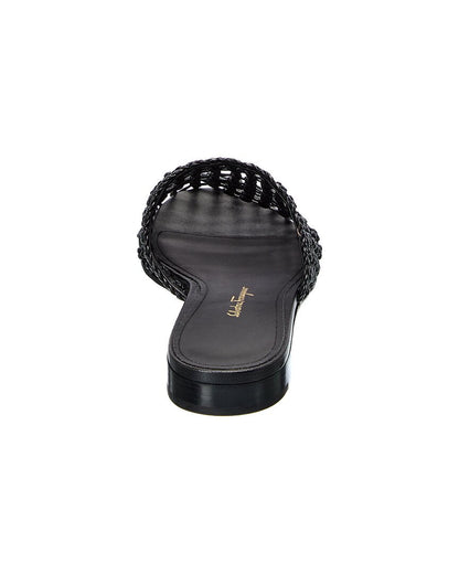 ferragamo ellas leather flat