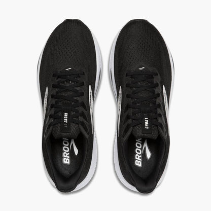 women's ghost 17 running shoes - wide in black/grey/white