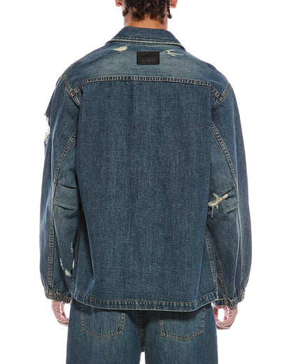 denim uniform shirt jacket