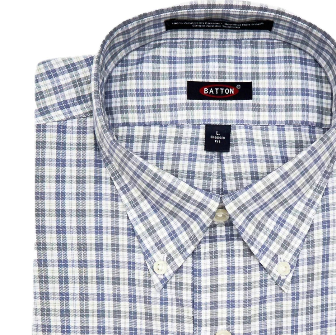 men's cotton long sleeve sport shirt in billy