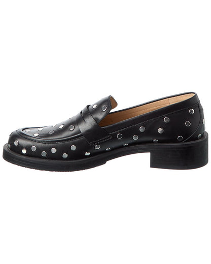 palmer bold stud leather loafer