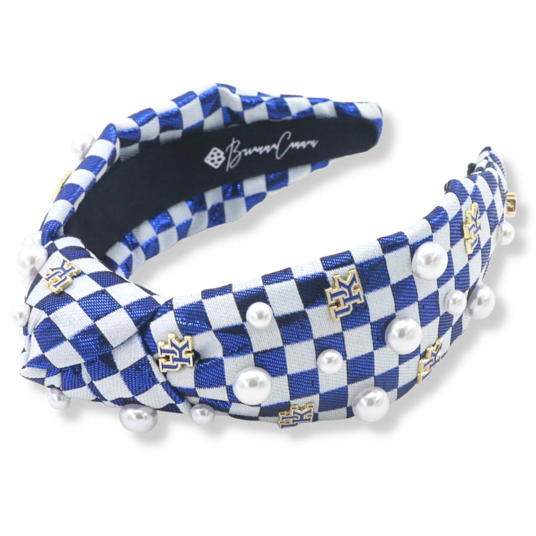 uk logo headband in blue/white