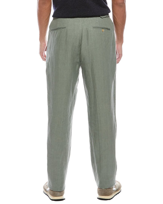 linen side tab trouser