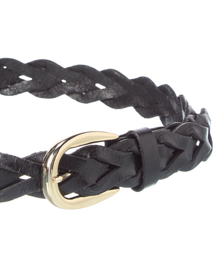 leather braided belt