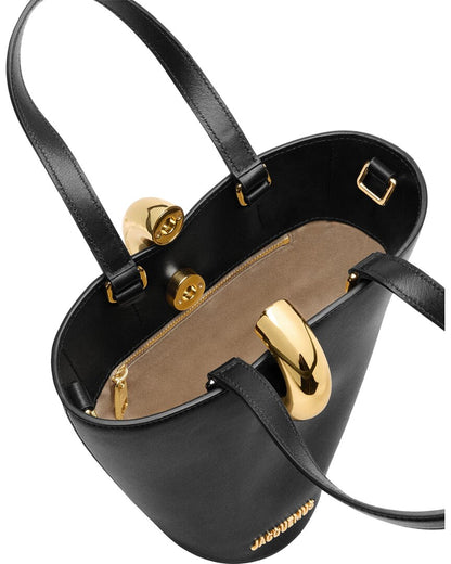 bambola small leather bucket bag