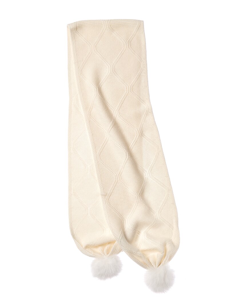 cashmere luxe cable cashmere scarf