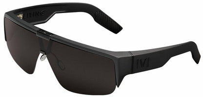men's living sunglasses in matte black / grey lens