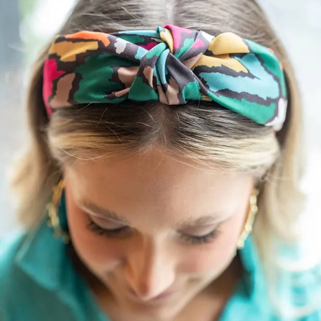 headband in fall ikat