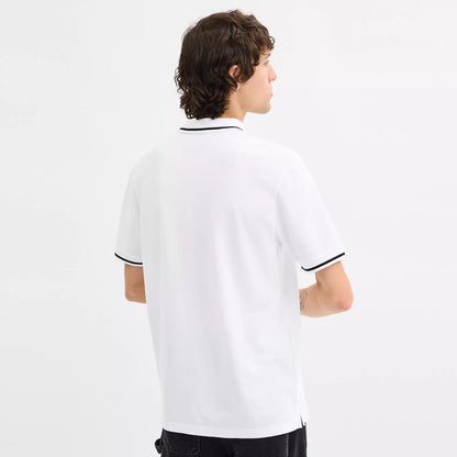 signature trim polo in organic cotton